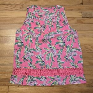 Crown & Ivy Pink Tropical Print Tunic